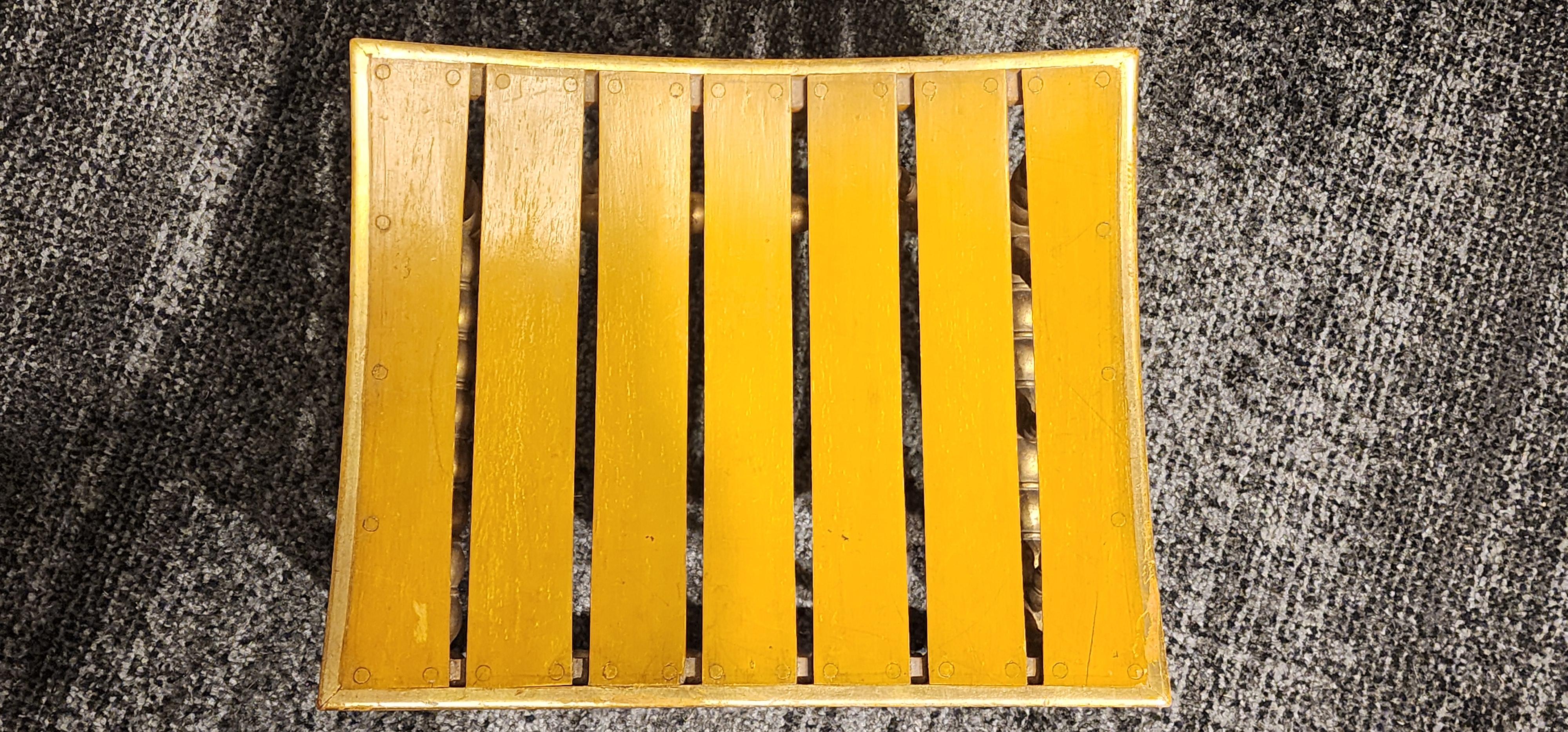 Gilded and Painted Thebes Stool American 1900 For Sale 5