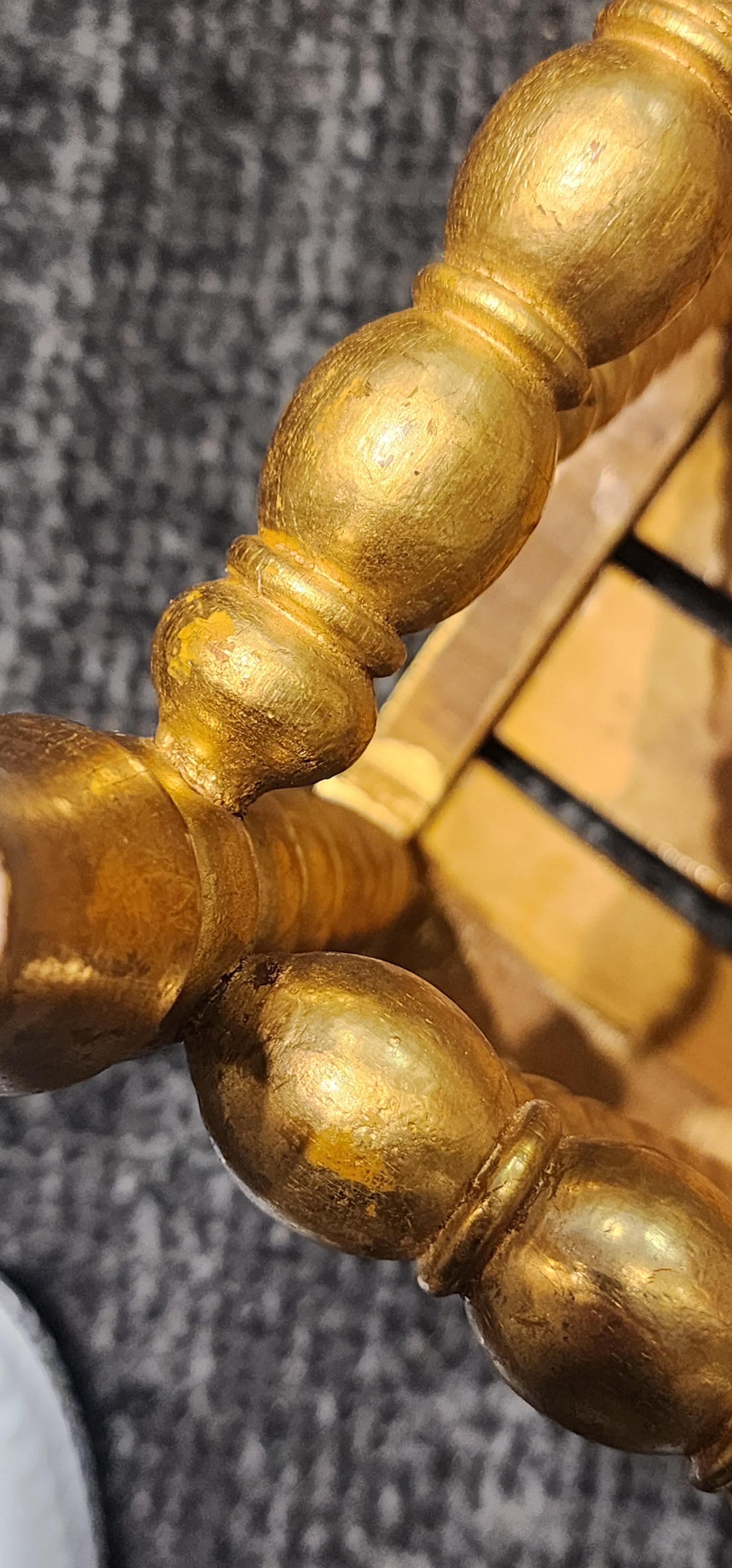 Gilded and Painted Thebes Stool American 1900 For Sale 1
