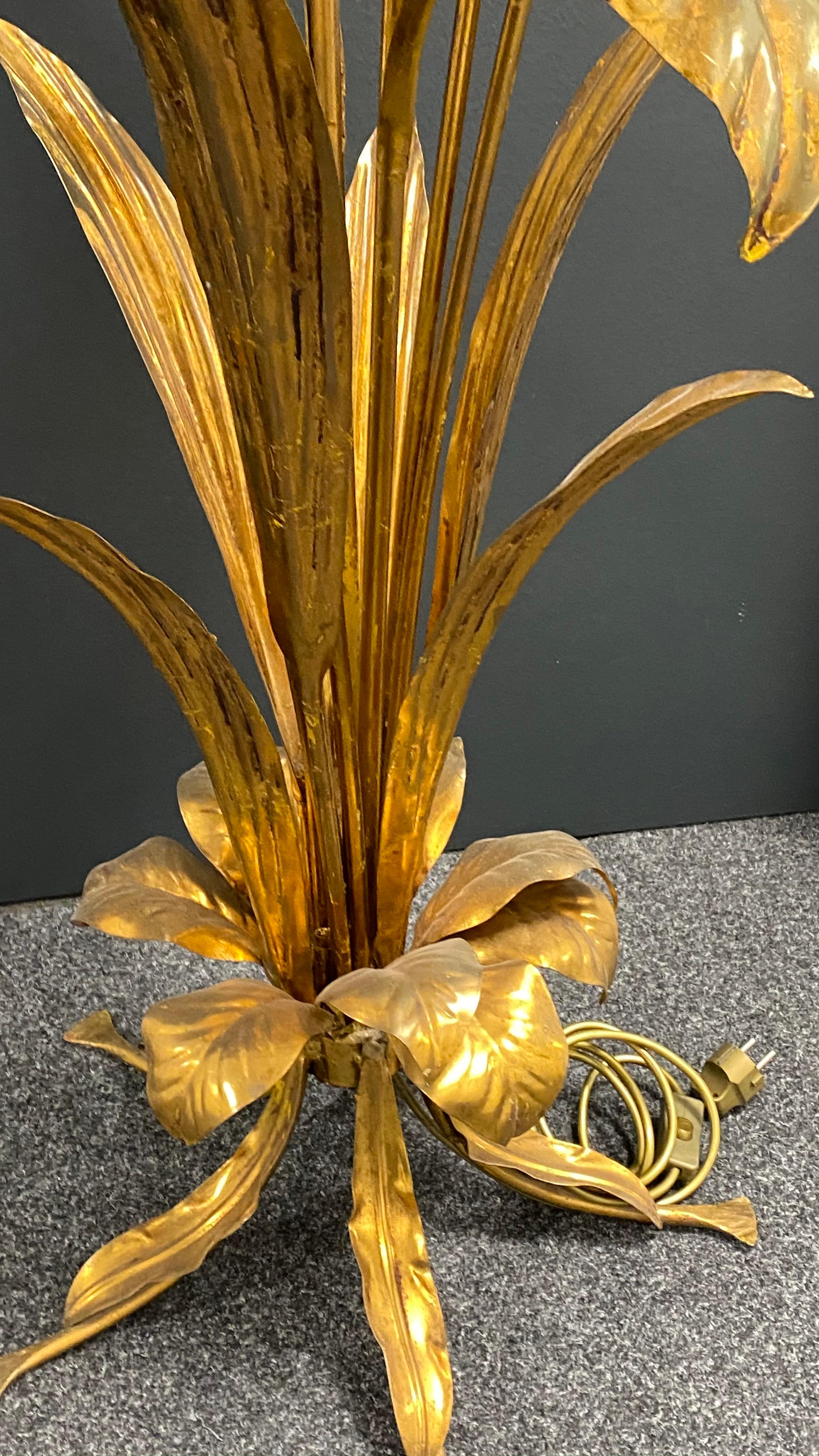 Gilded and Silver Flower Bunch Floral Floor Lamp by Hans Koegl, Germany, 1970s For Sale 4