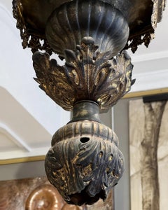Gilded and stamped copper lantern, 19th century, Venice, Italy