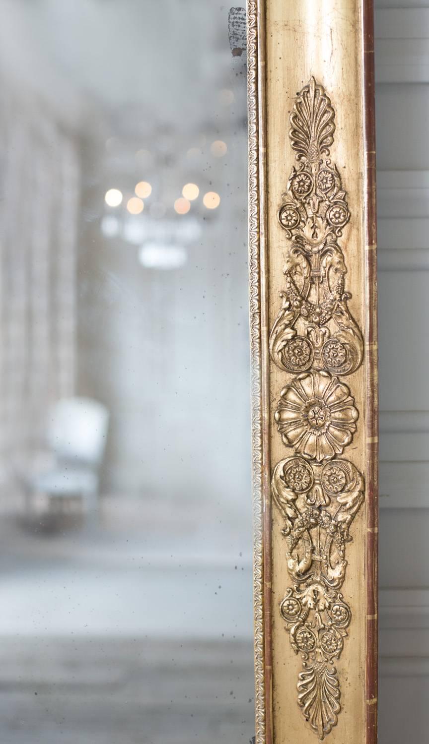 French Gilded Antique Mirror, 1880 For Sale