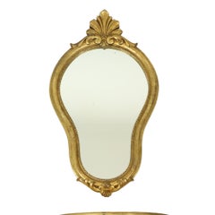 Gilded Baroque Style Mirror With Console Acanthus France