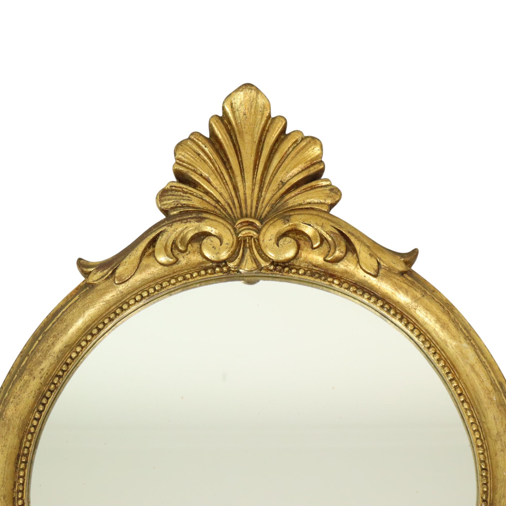 Gilded Baroque Style Mirror With Console Acanthus France In Good Condition For Sale In Poperinge, BE