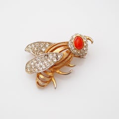 Gilded Bee Insect Brooch By Mimi di Niscemi, 1960s