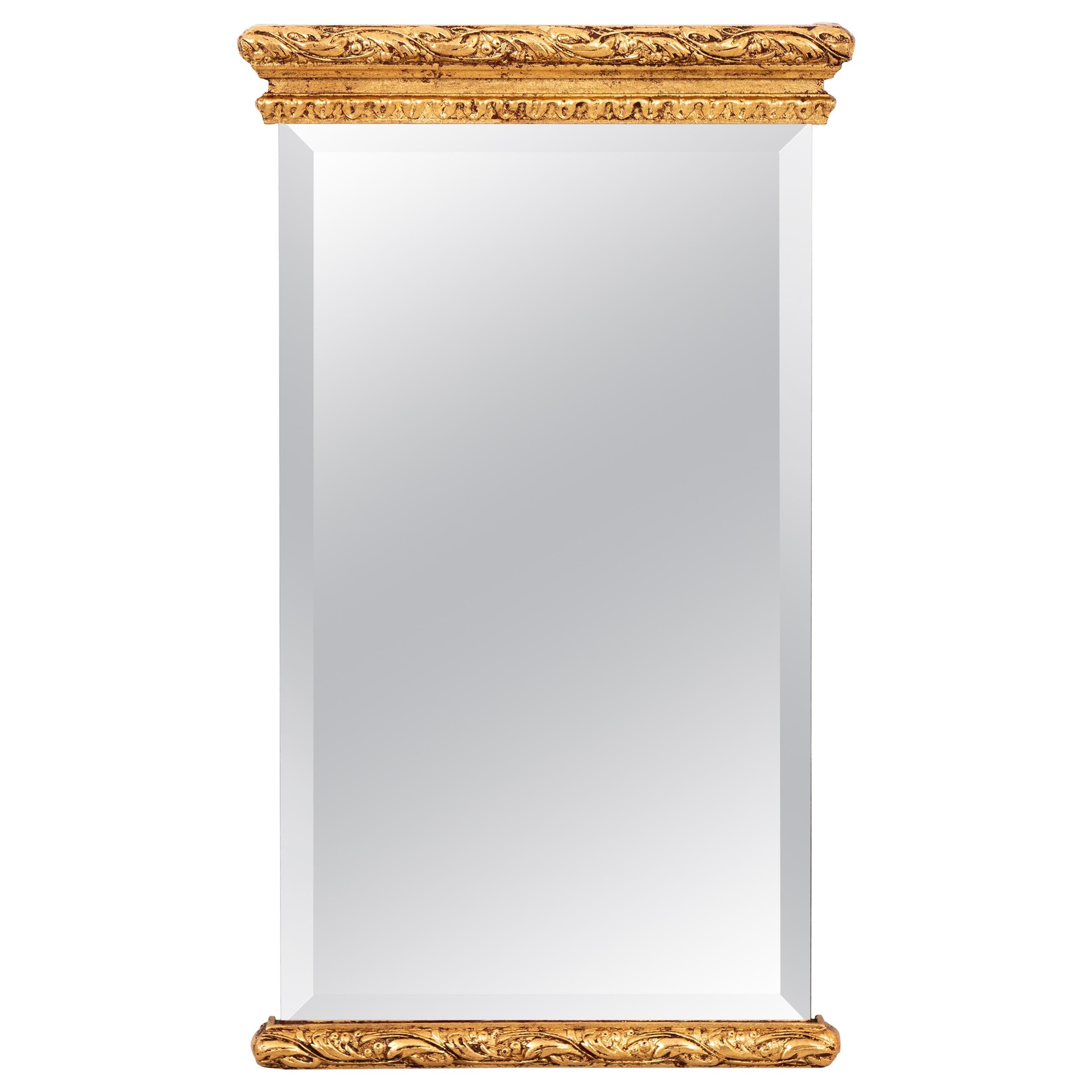 Gilded Beveled Italian Mirror