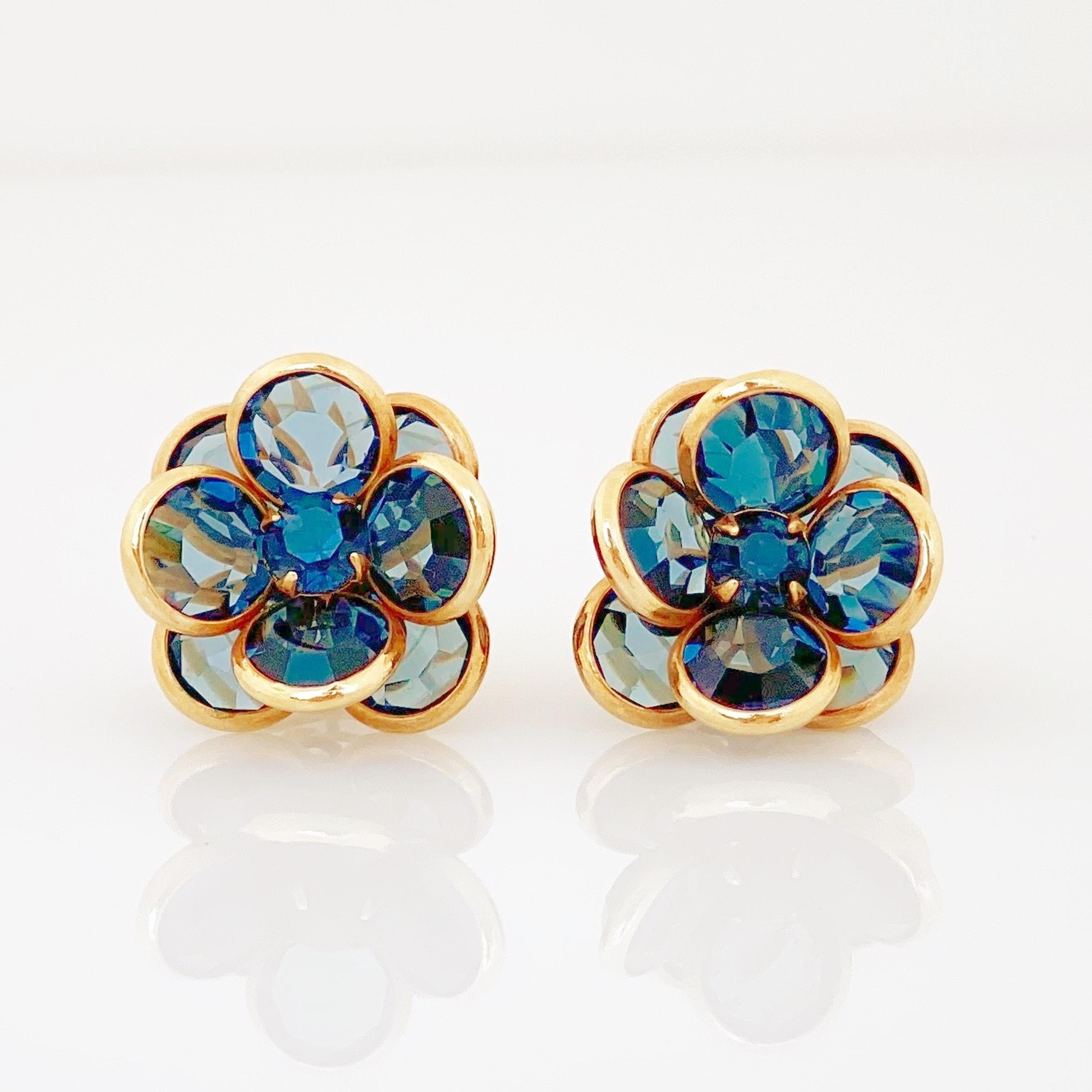 swarovski flower earrings