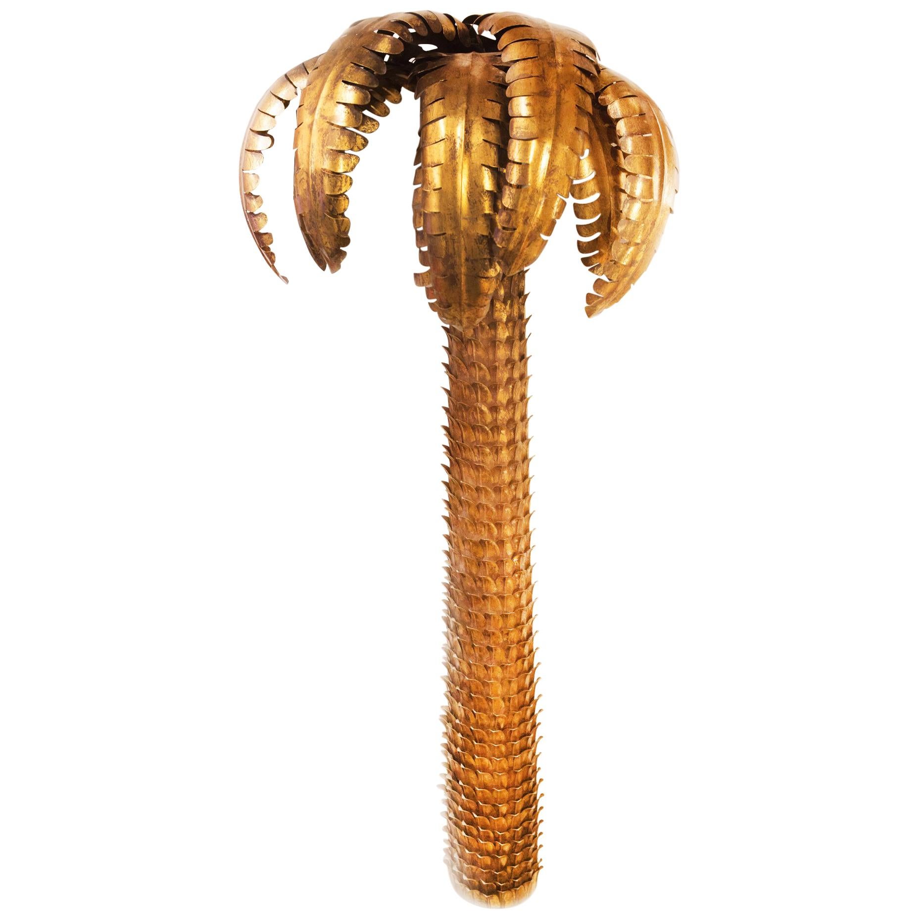 Gilded Big Palmer Wall Lamp in Gold Finish For Sale