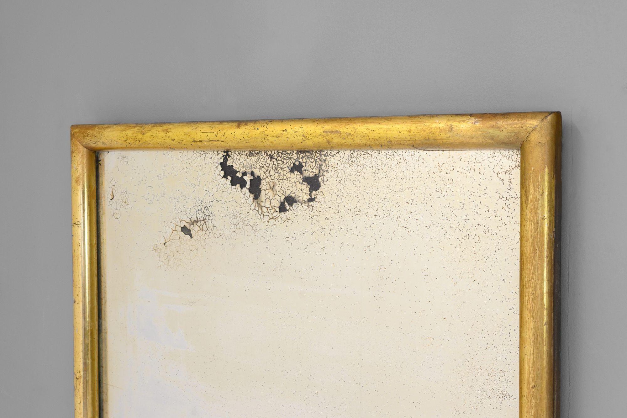 Gilded Bistro Mirror In Fair Condition For Sale In London, England