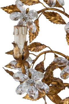 Gilded Brass Bracket Lamp in the style of Hans Kogl - Late 20th Century
