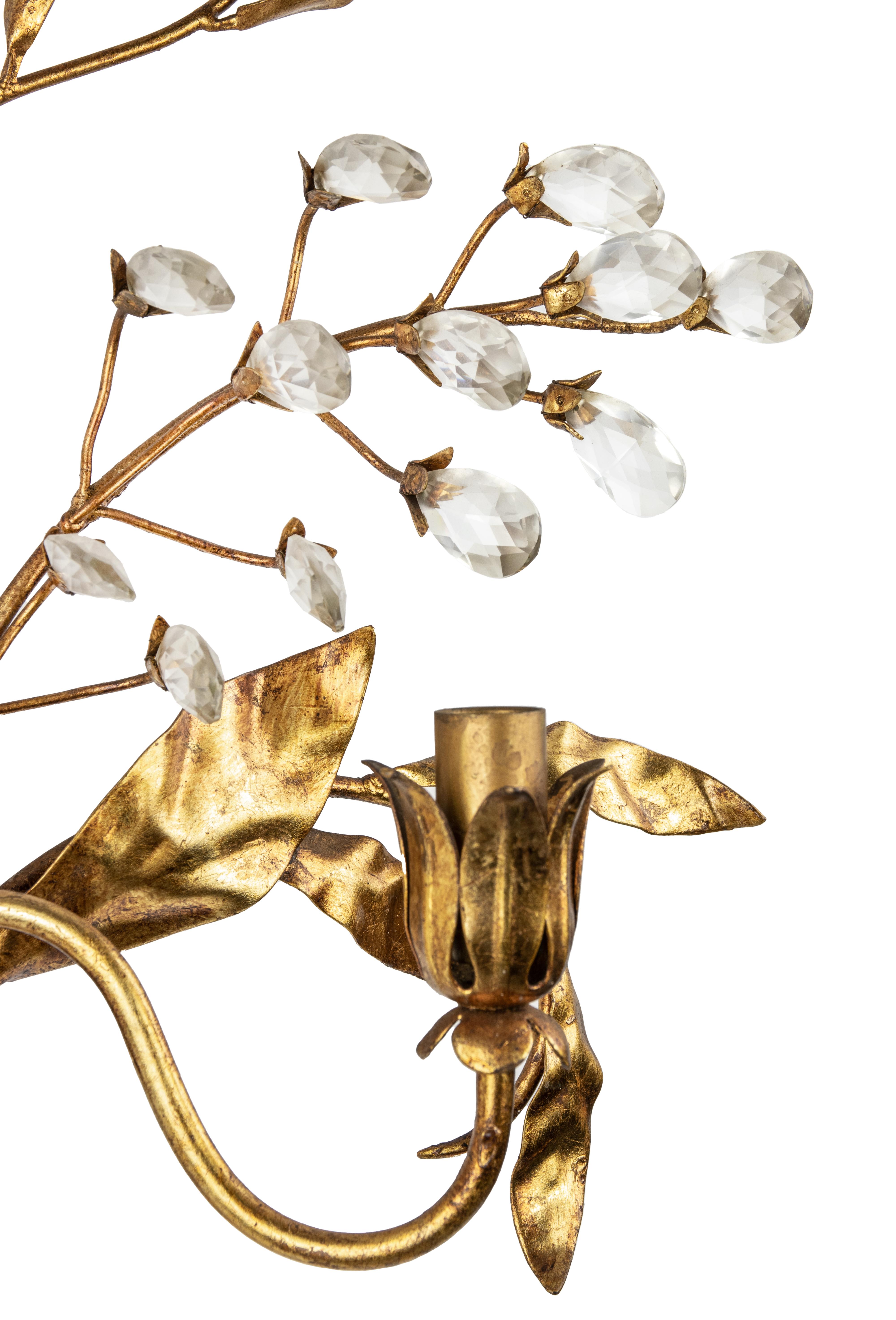 Européen Lampe à support en laiton doré dans le style de Hans Kogl - Fin du 20e siècle en vente