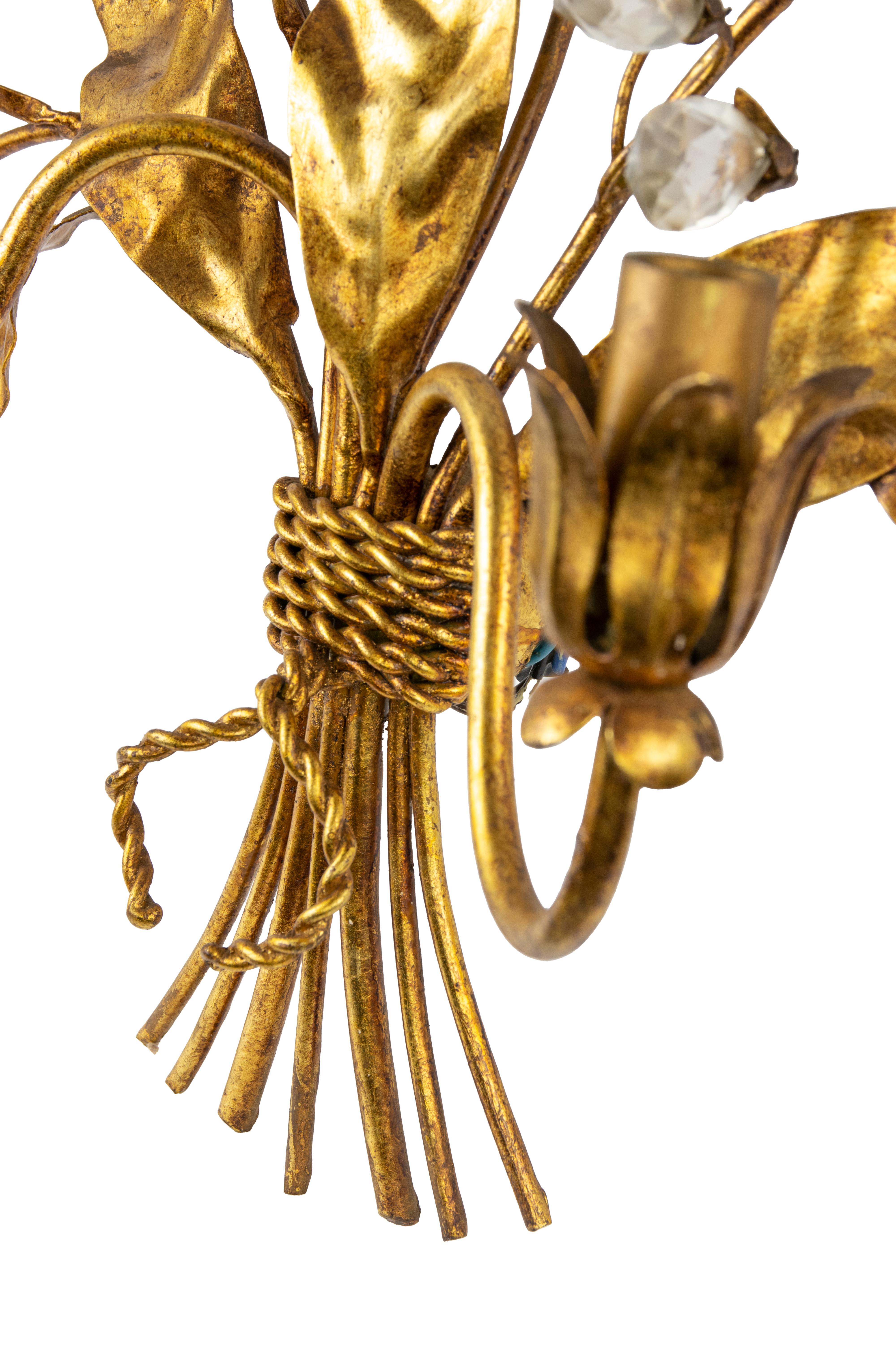 Lampe à support en laiton doré dans le style de Hans Kogl - Fin du 20e siècle Bon état - En vente à Roma, IT