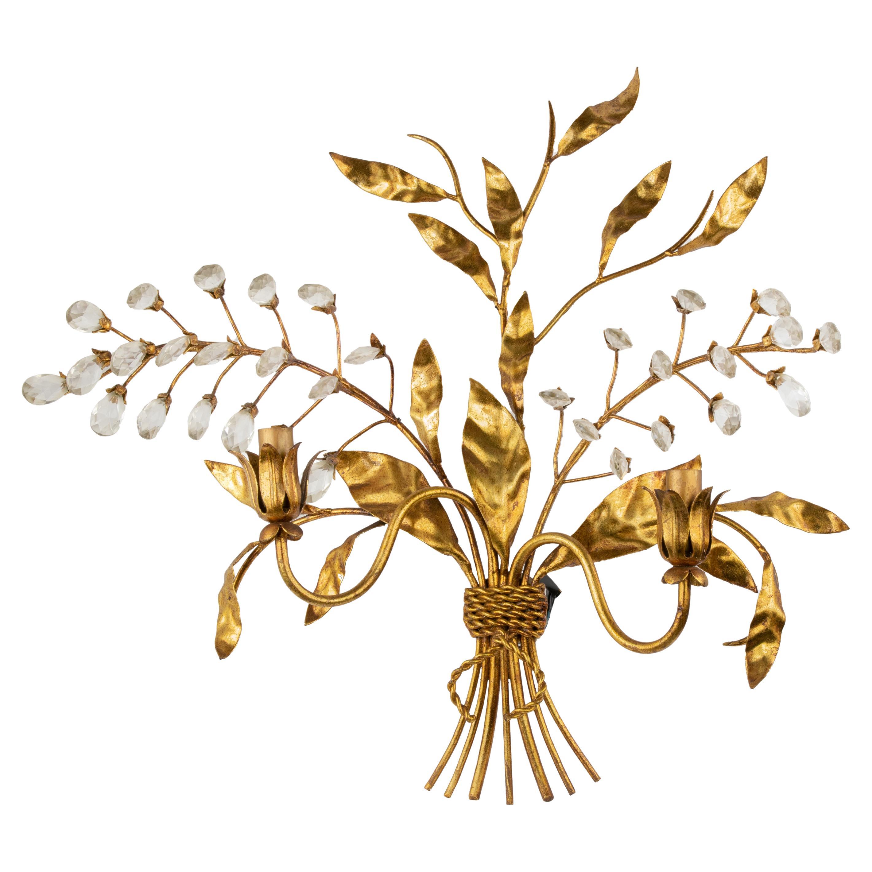 Lampe à support en laiton doré dans le style de Hans Kogl - Fin du 20e siècle en vente