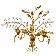 Gilded Brass Bracket Lamp in the style of Hans Kogl - Late 20th Century