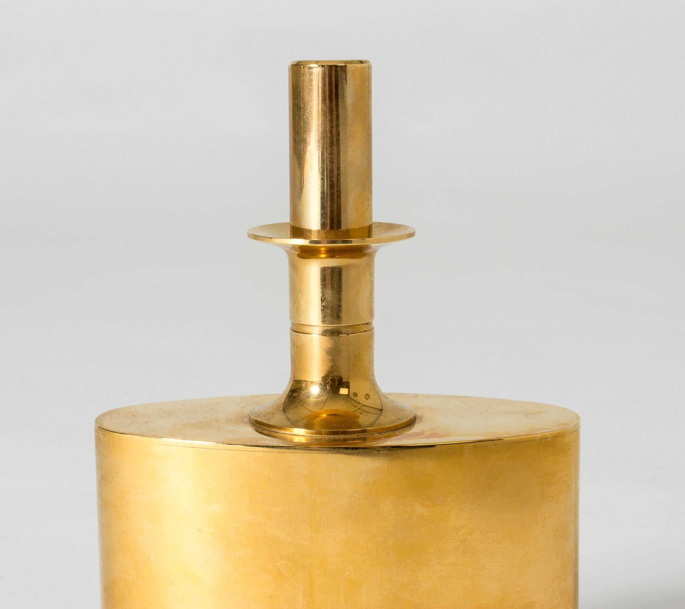 Gilded Brass Flask by Pierre Forssell for Skultuna In Good Condition In Stockholm, SE