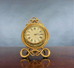 Gilded Brass French Strut Mantel Clock