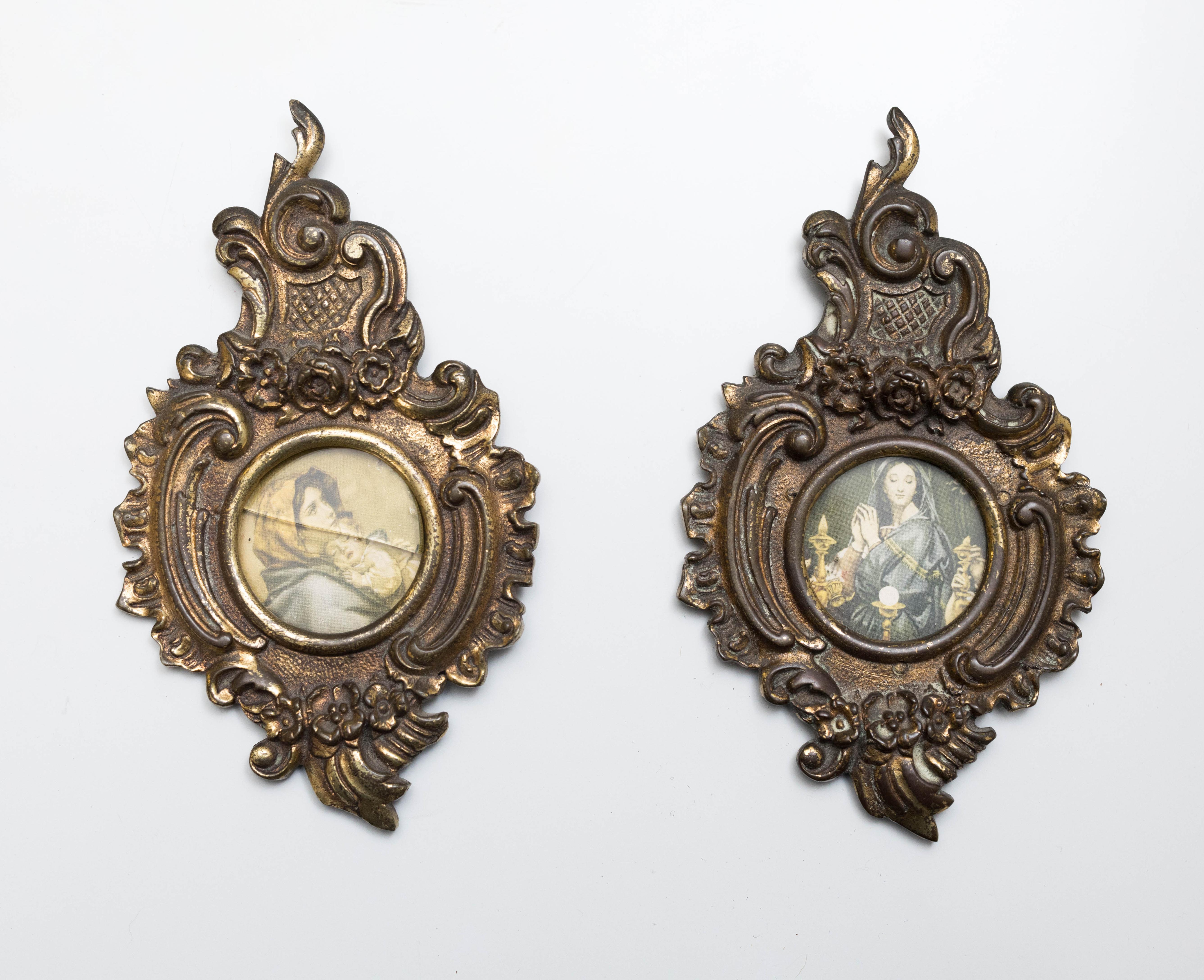 Mid-Century Modern Gilded Brass Photo Frames For Sale