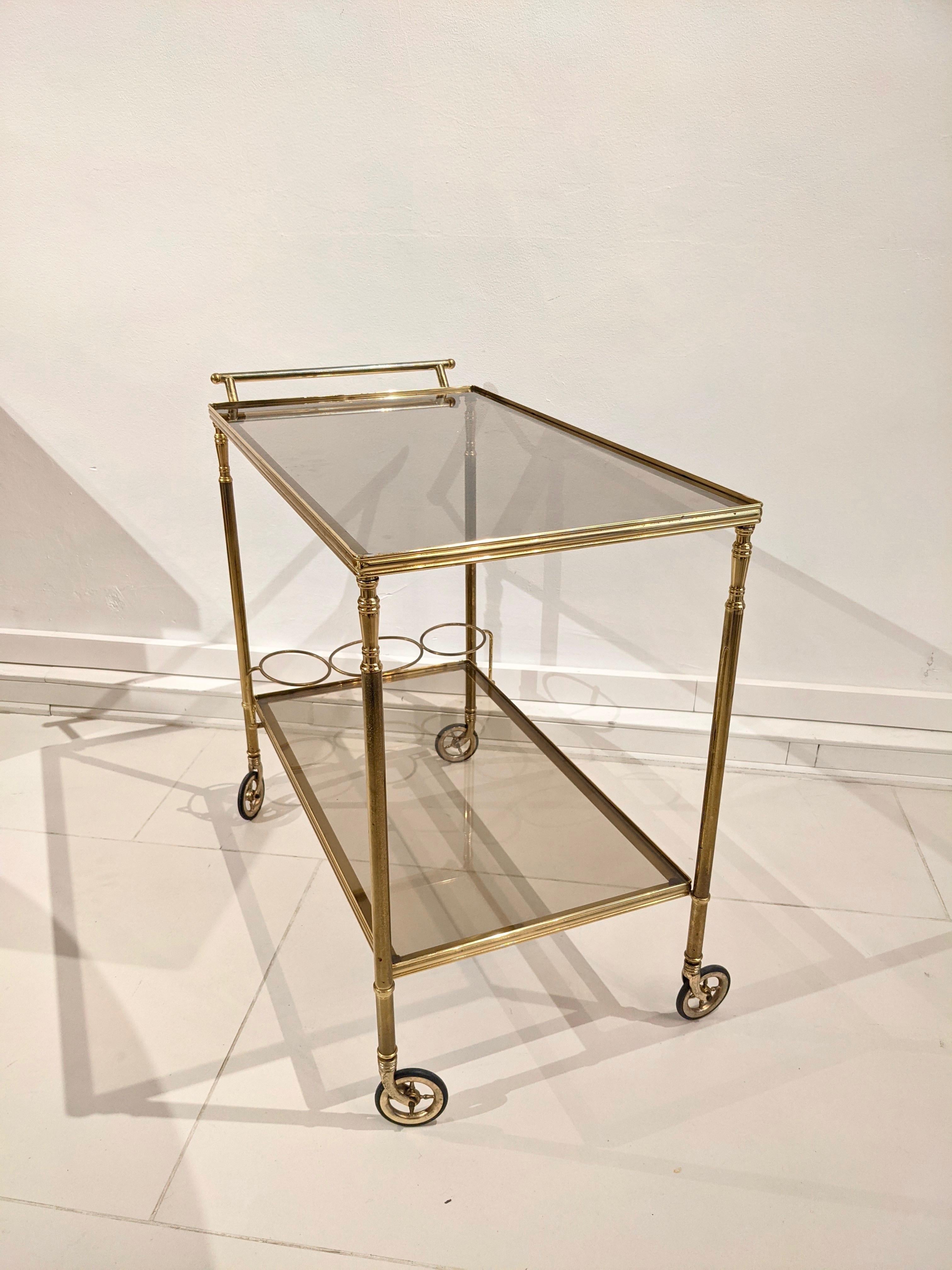 Gilded Brass Trolley For Sale 1