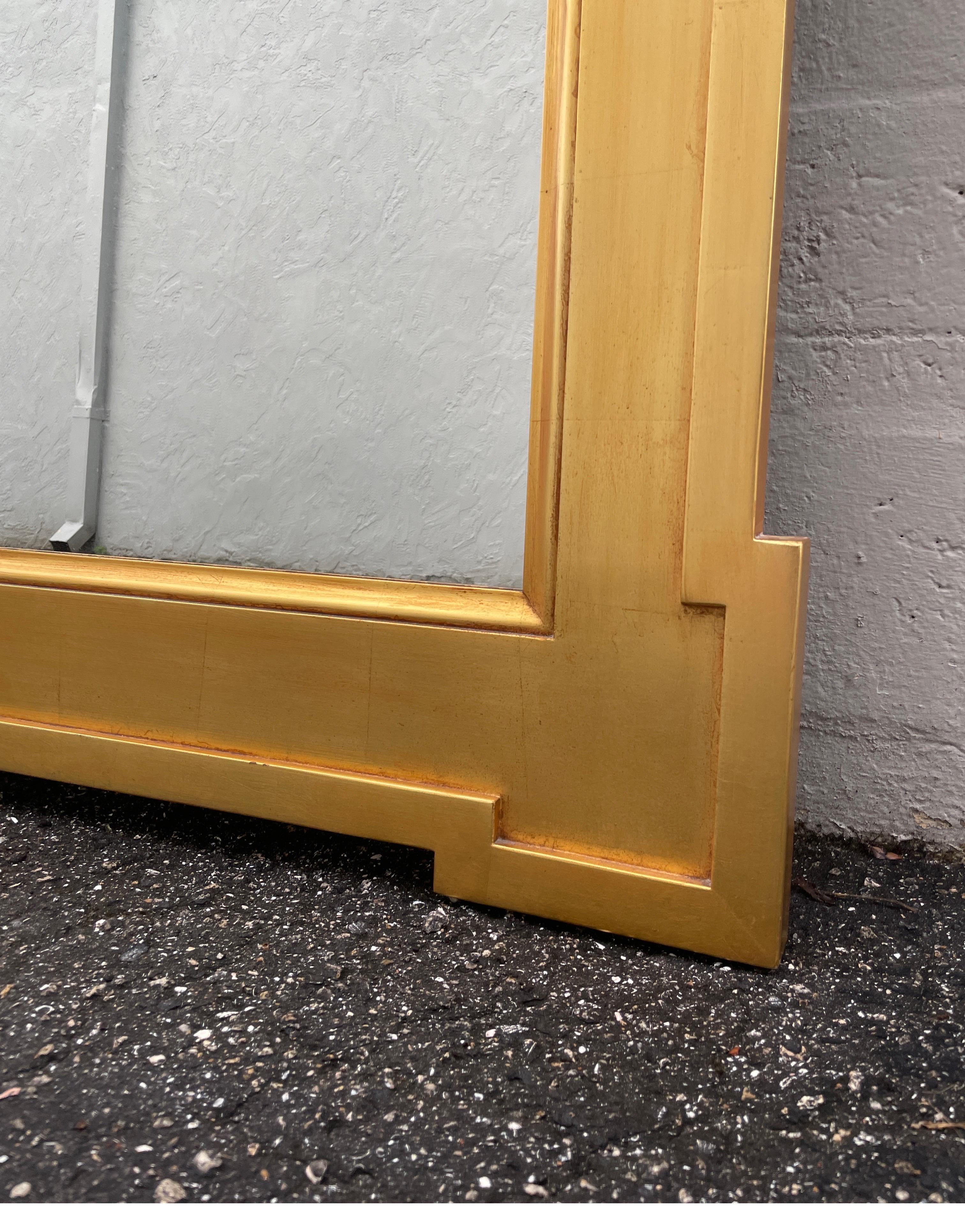 Gilded Broken Pediment Mirror by Donghia For Sale 5