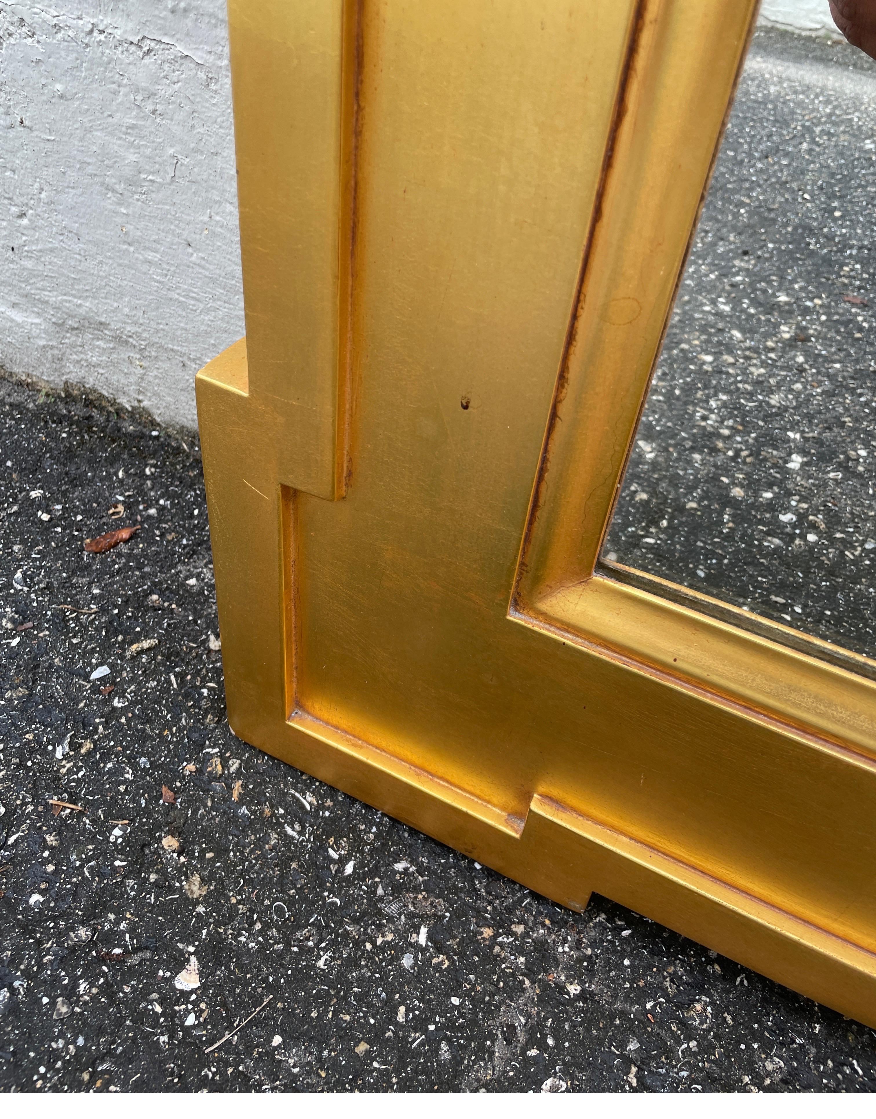 Gilded Broken Pediment Mirror by Donghia For Sale 7