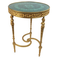 Gilded Bronze and Malachite Gueridon, 19th Century