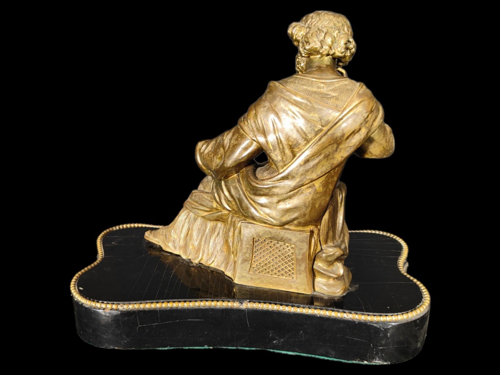 Baroque Gilded Bronze and Silver Figure 19th Century For Sale