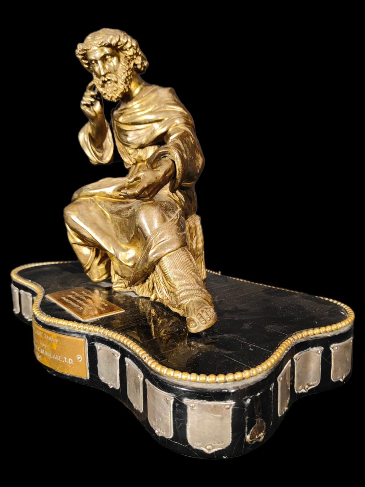 italien Figure en bronze doré et argent du 19ème siècle en vente