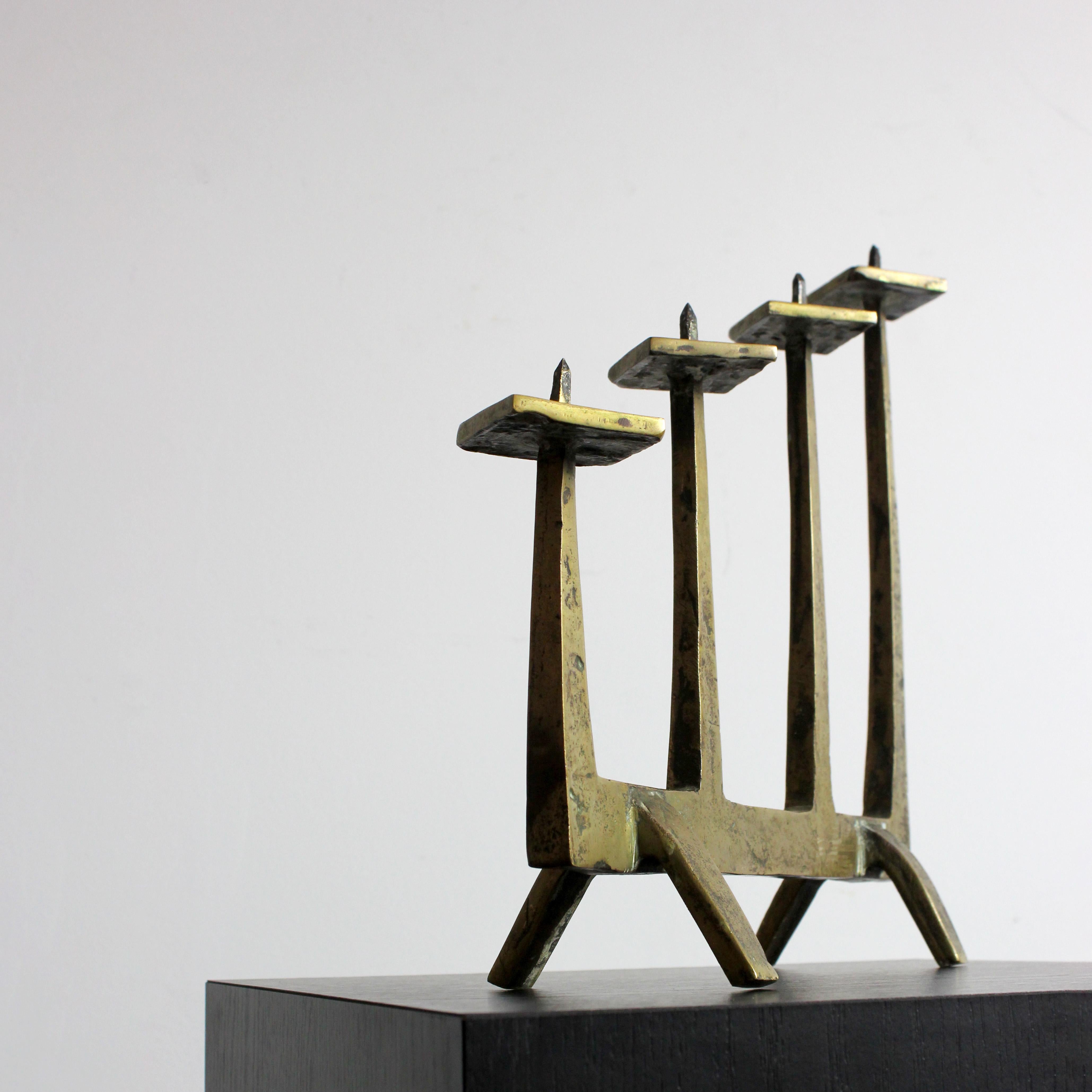 Gilded bronze candelabra - Atr. Felix Agostini - c. 1960 - France Measurements: For Sale 1