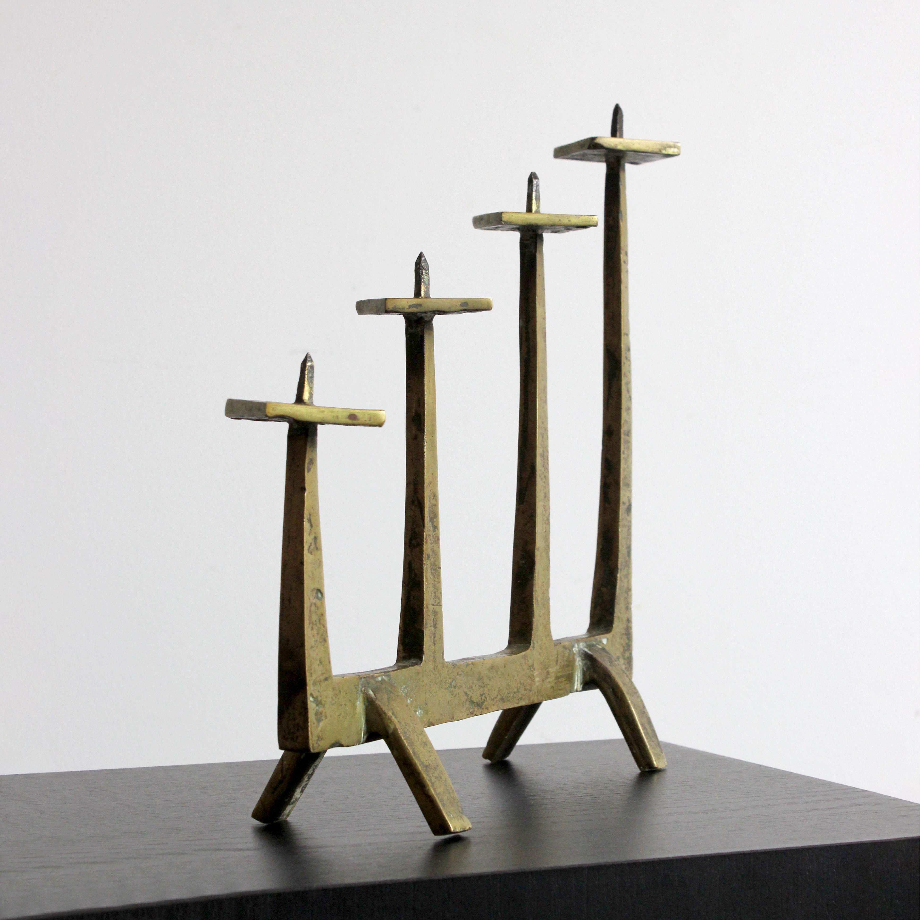 Gilded bronze candelabra - Atr. Felix Agostini - c. 1960 - France Measurements: For Sale 2