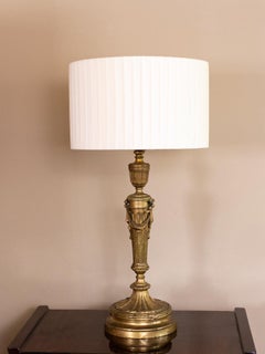 Gilded Bronze Candlestick Table Lamp, Napoleon III, 19th Century