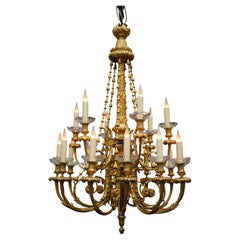 Gilded bronze Chandelier with Eagle Heads attr. to H. Vian, France, circa 1890