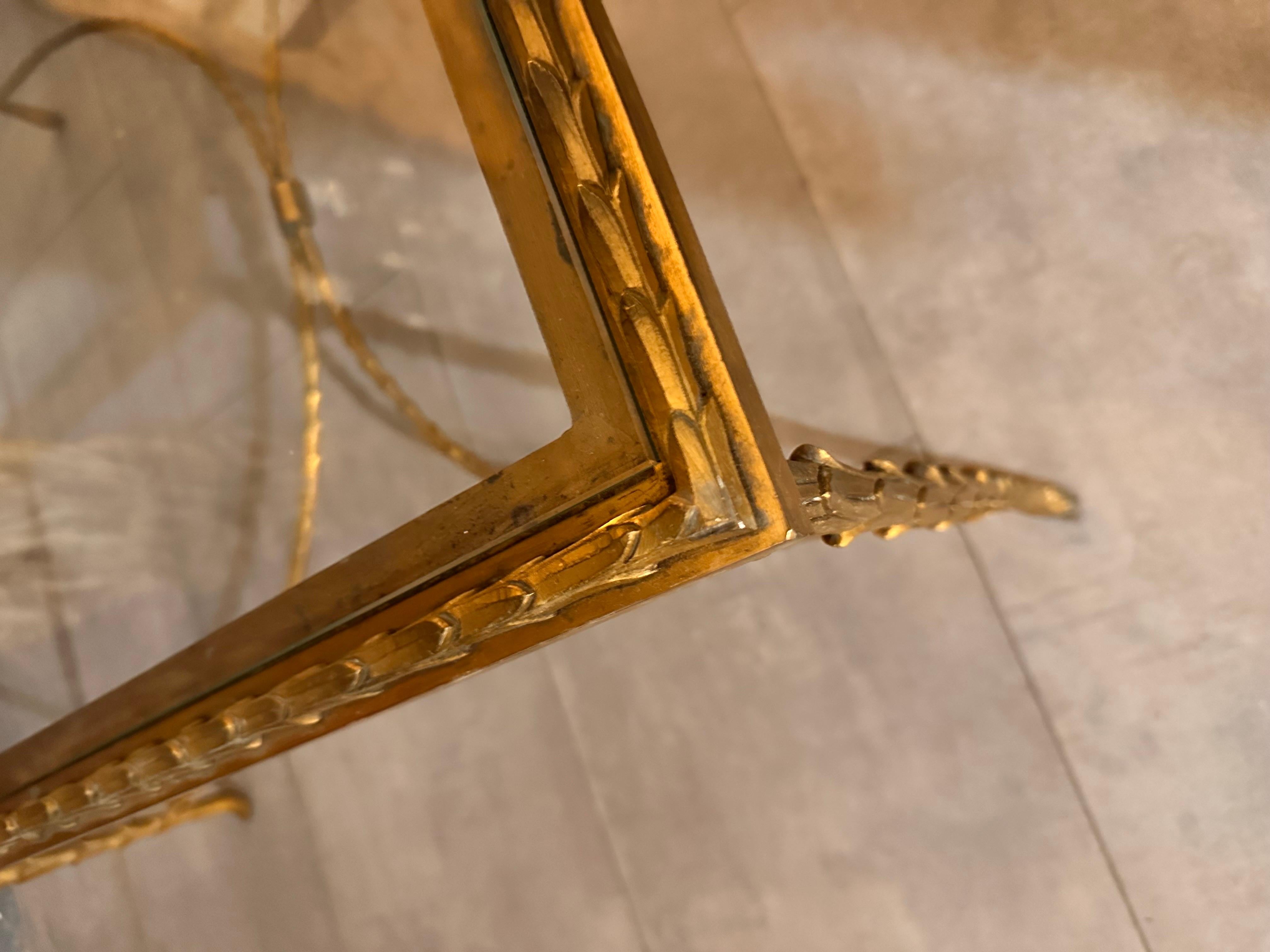 Gilded bronze coffee table by Maison Baguès circa 1970 2