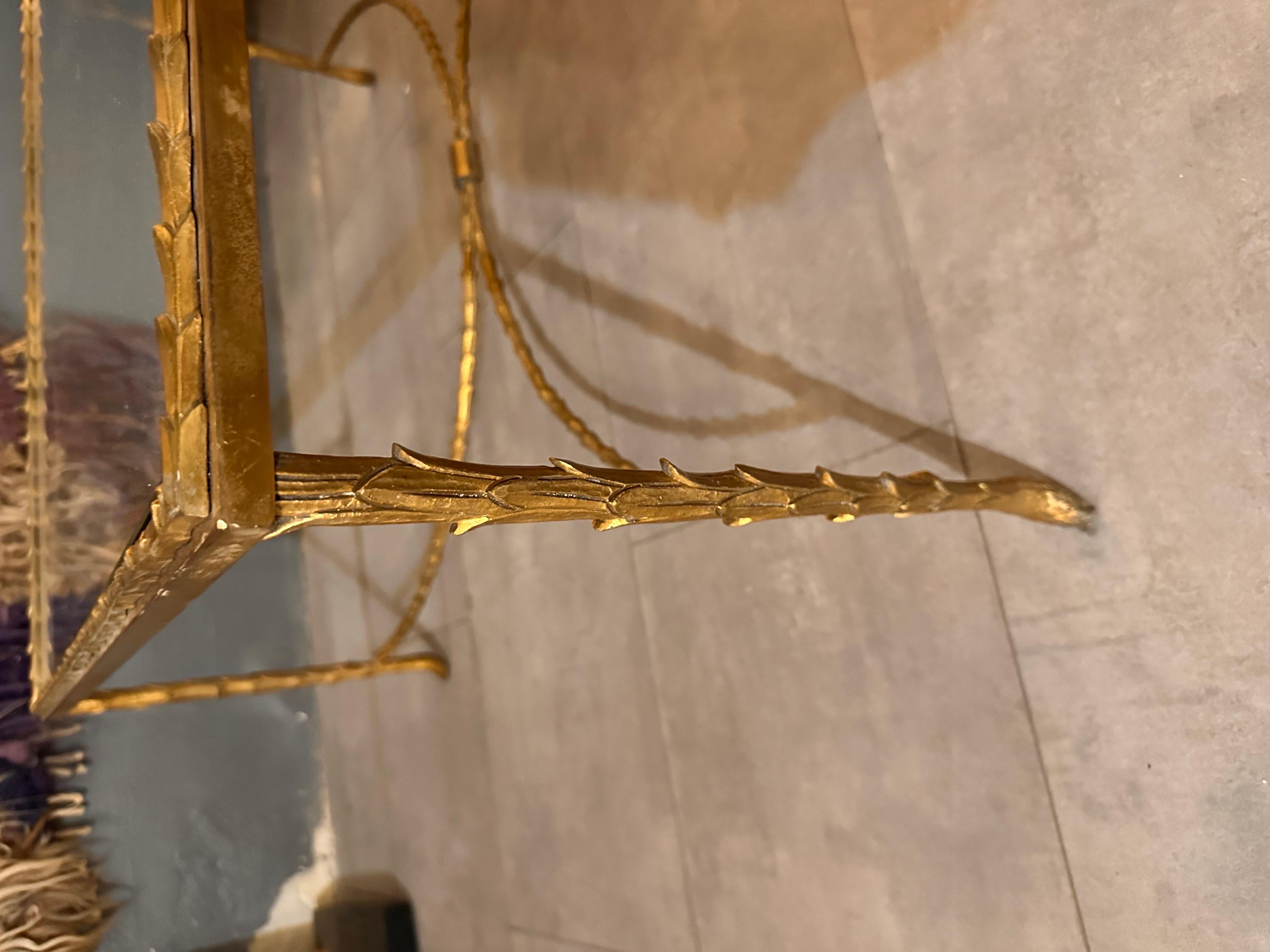 Gilded bronze coffee table by Maison Baguès circa 1970 3