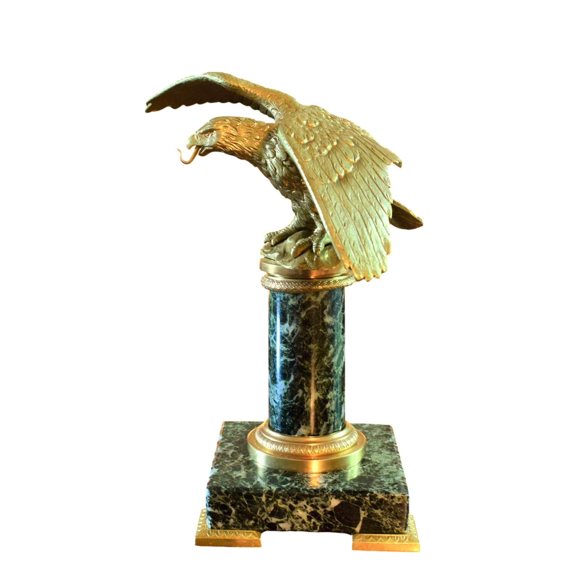 Gilt Gilded Bronze Eagle Topped French Empire Watch Holder