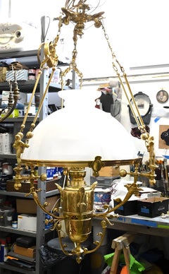 Gilded Bronze Égyptomania Chandelier