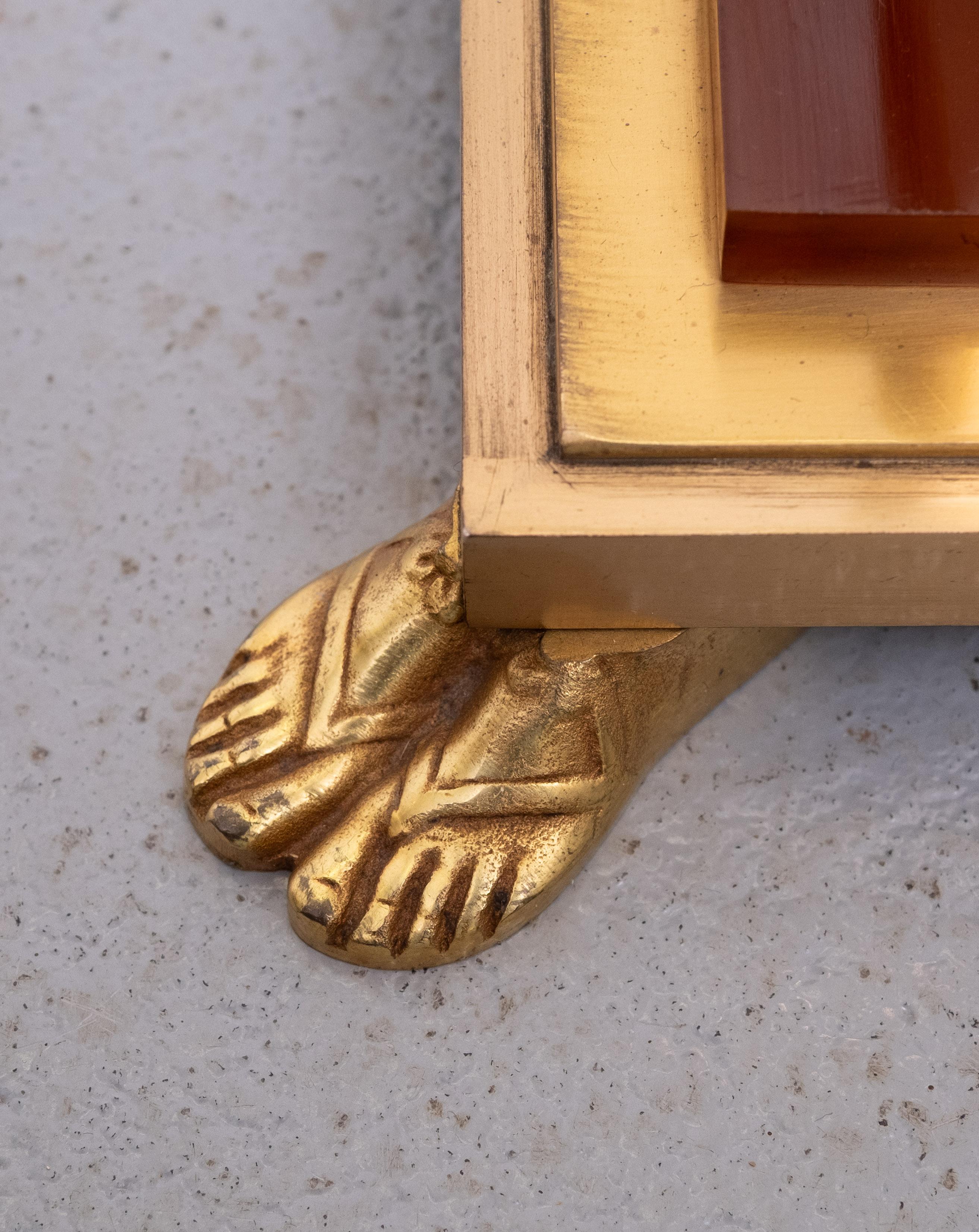 Lámpara de pie Imperio de bronce dorado  Francia Años 50 en venta 5