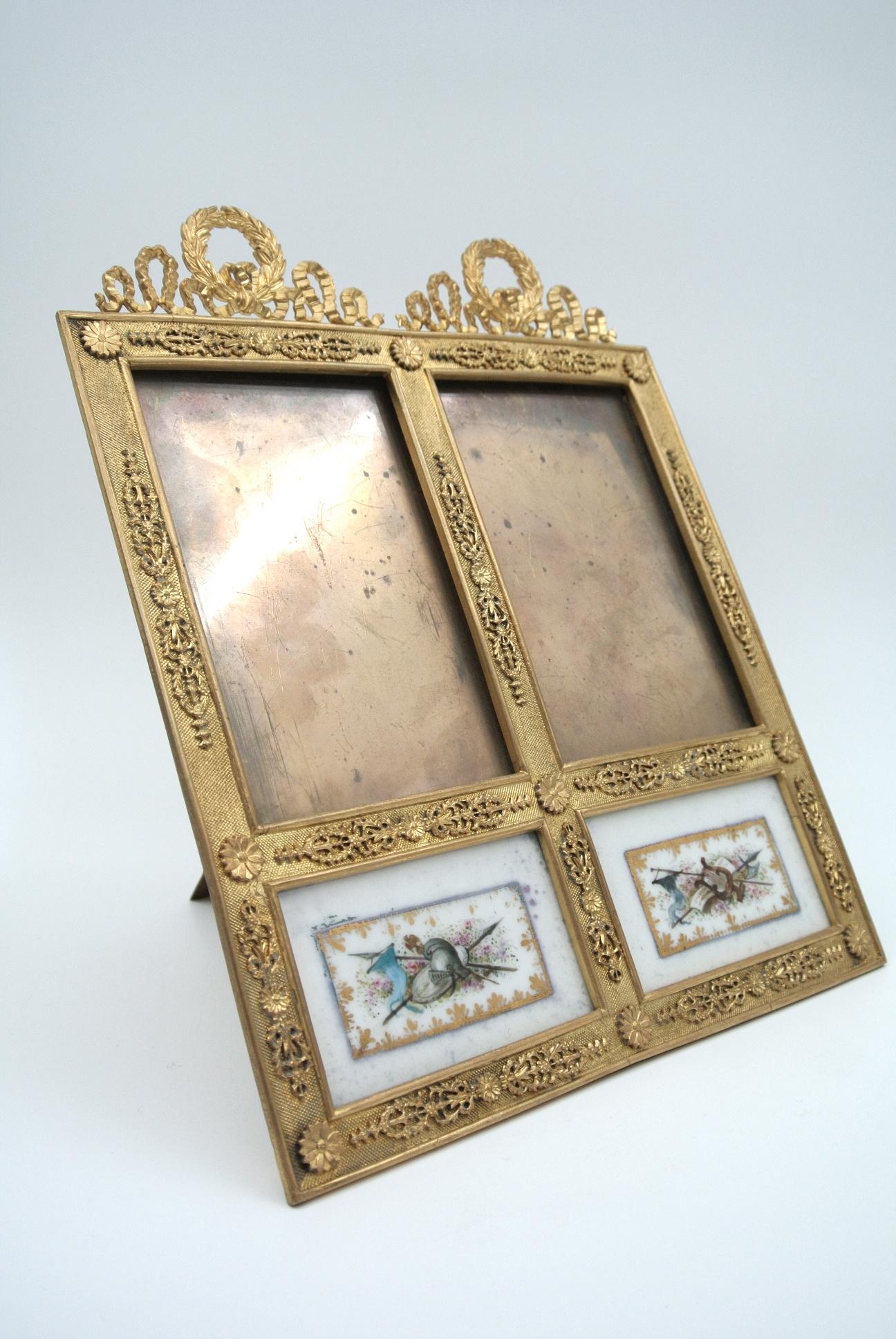 Gilded Bronze Frame and Painted Porcelain Plaque 5