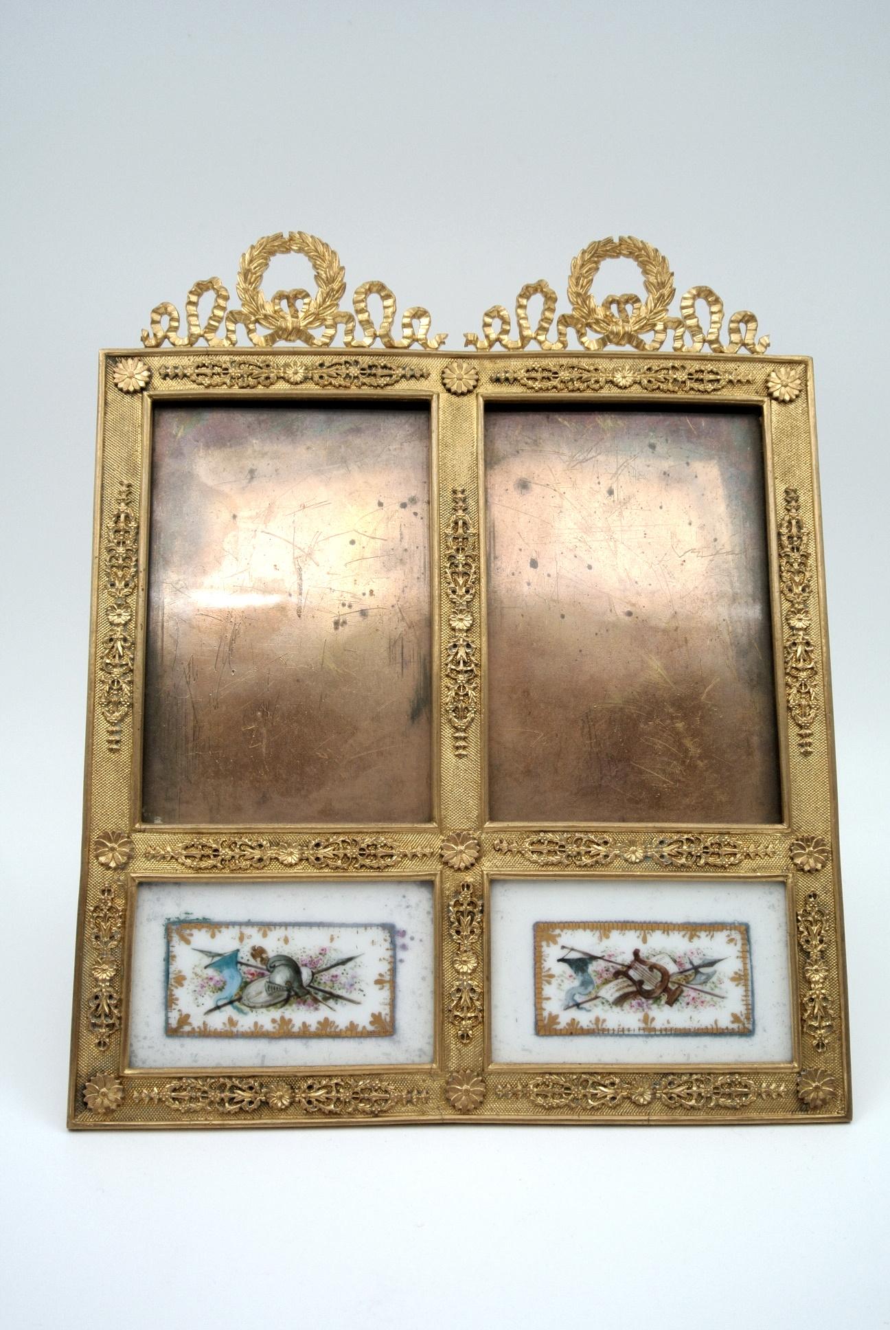 Gilded Bronze Frame and Painted Porcelain Plaque 6