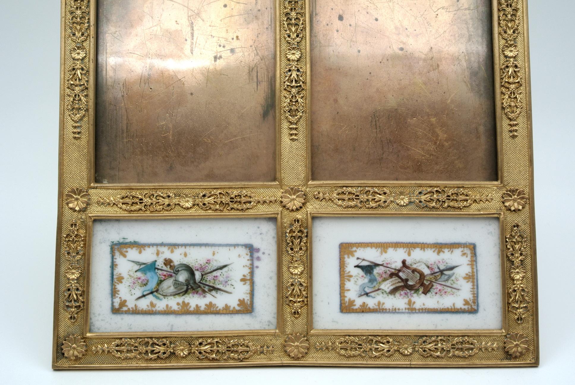 Gilded Bronze Frame and Painted Porcelain Plaque 8