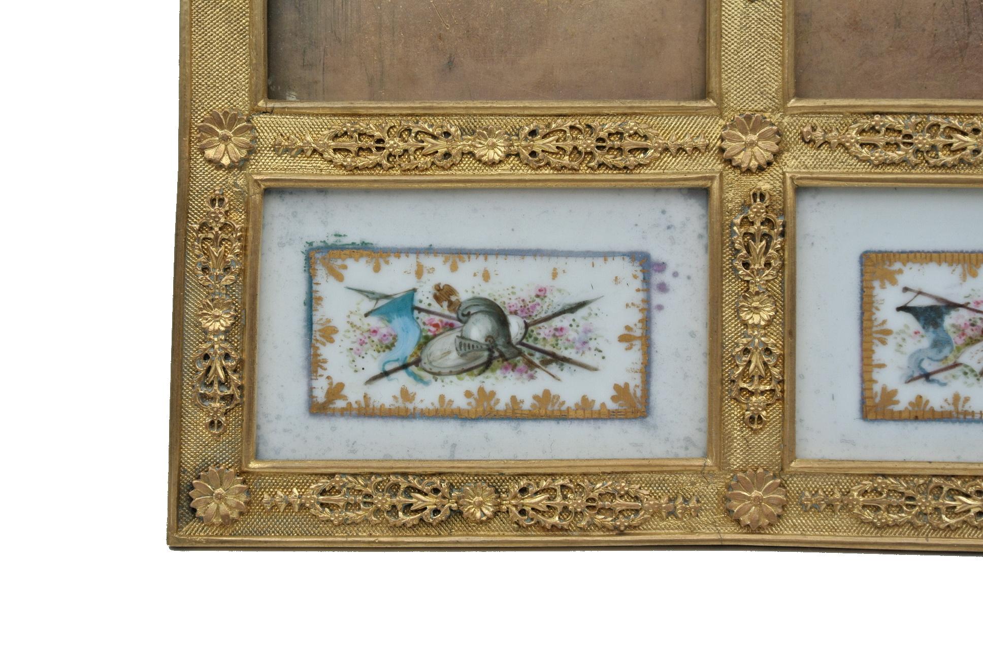 Napoleon III Gilded Bronze Frame and Painted Porcelain Plaque