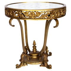 Vergoldeter Bronzeglastisch Louis XV., (20. Jahrhundert)
