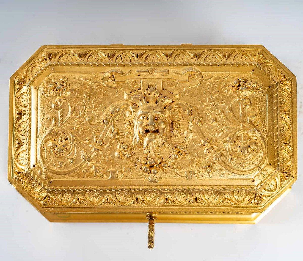 Renaissance Gilded Bronze Jewelry Box by Paul Louchet