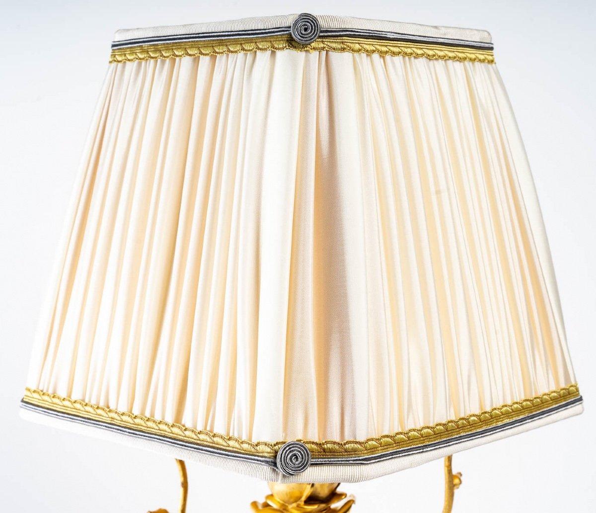 Louis XVI Gilded Bronze Lamp End XIX century
