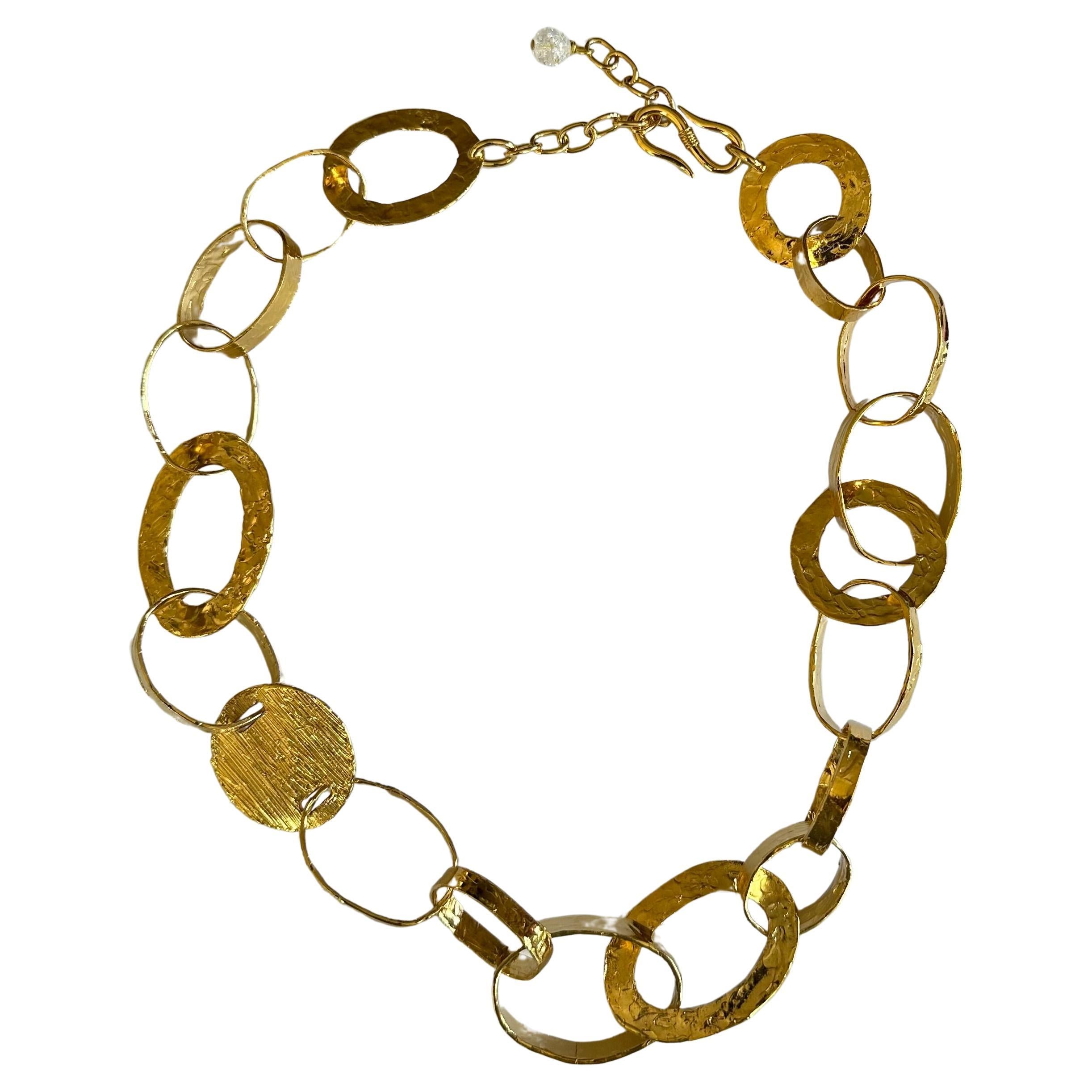 Girocollo in bronzo dorato A Link in vendita