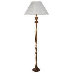 Gilded Bronze, Pomme de Pin Torchere, after the model by Giacometti, Hanschen &G