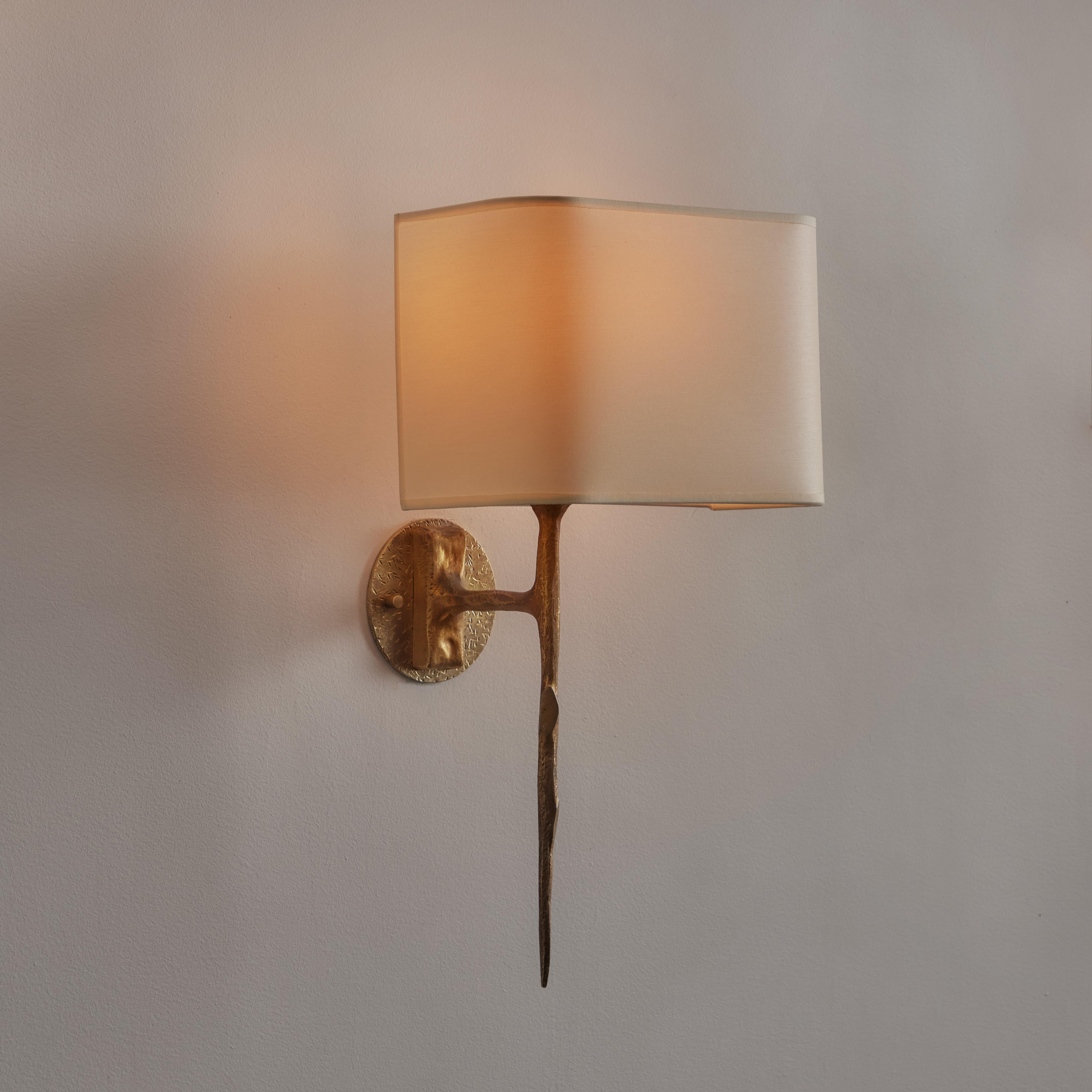 Gilded Bronze Sconces by Maison Arlus For Sale 3