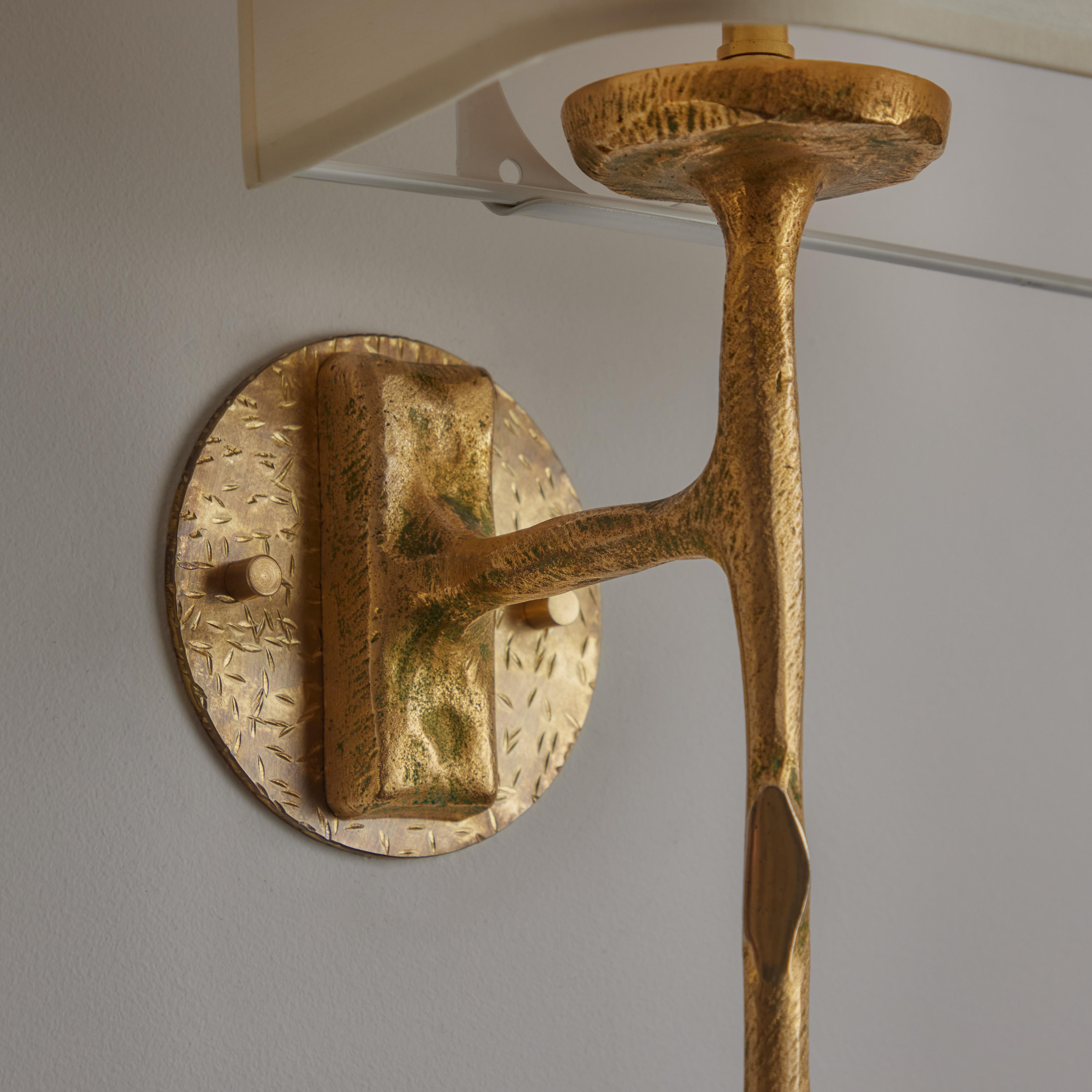 Gilded Bronze Sconces by Maison Arlus 4