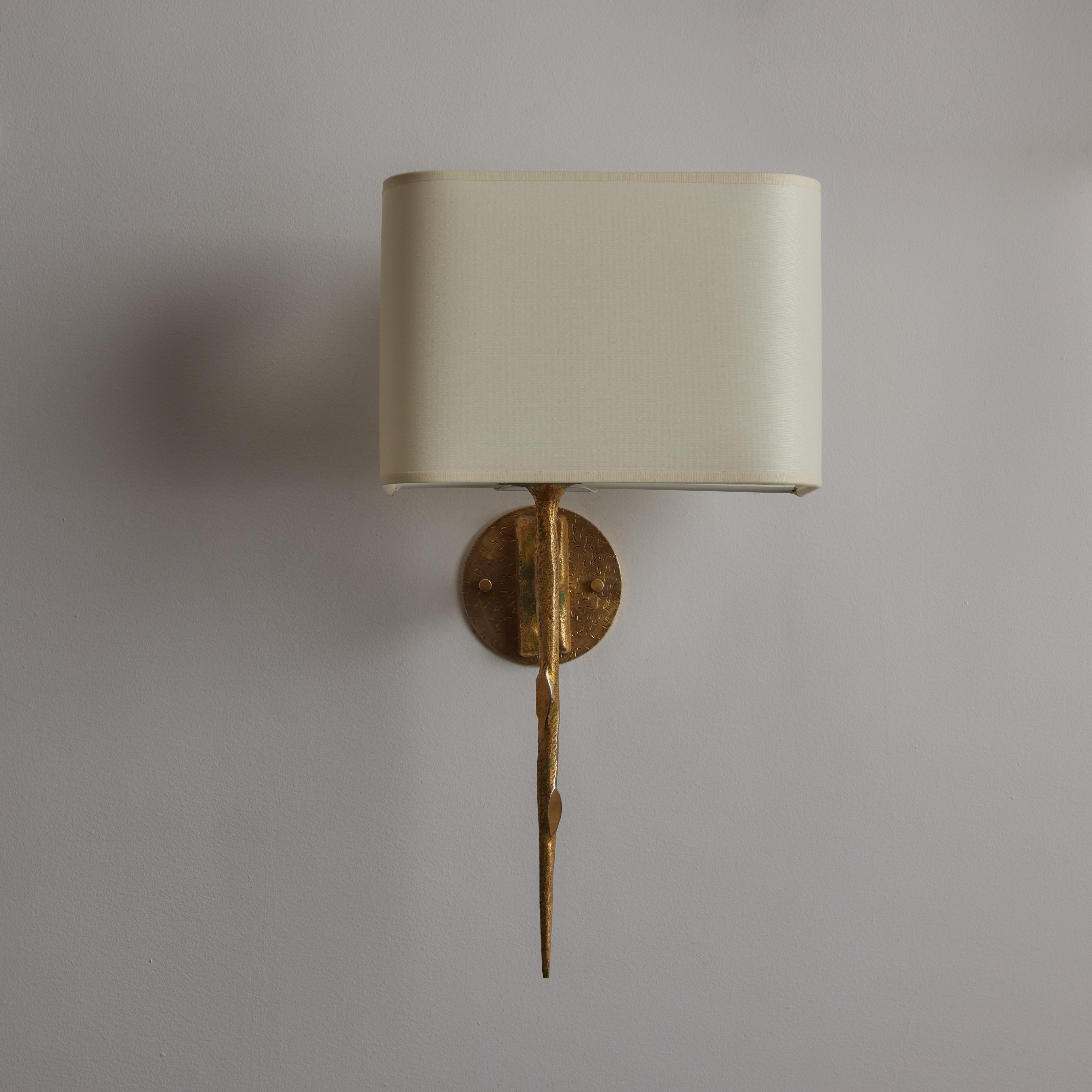 20th Century Gilded Bronze Sconces by Maison Arlus For Sale