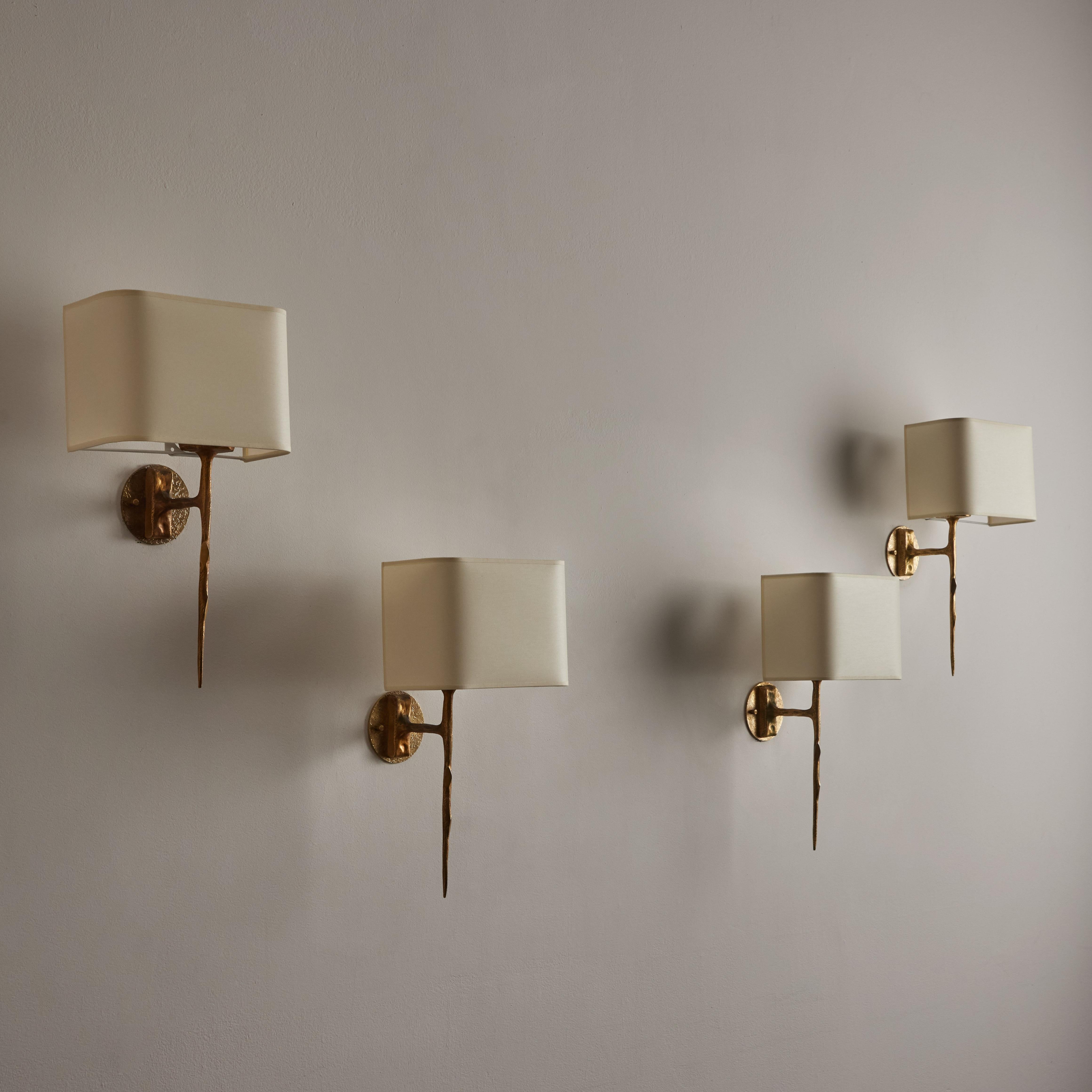 Gilded Bronze Sconces by Maison Arlus 1