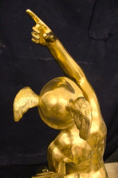 Gilded bronze sculpture of Hermes