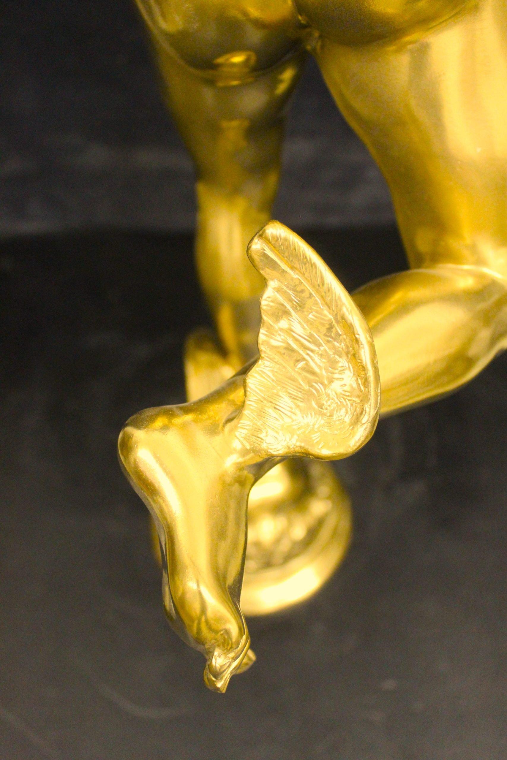 Scultura in bronzo dorato di Hermes In condizioni buone in vendita a Rome, IT